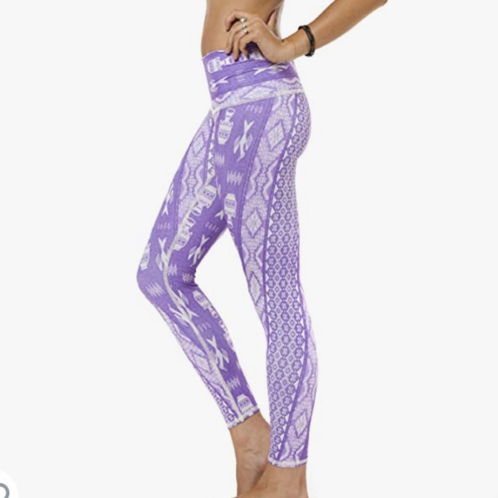 Teeki Diamond Tribe Purple Yoga Pants